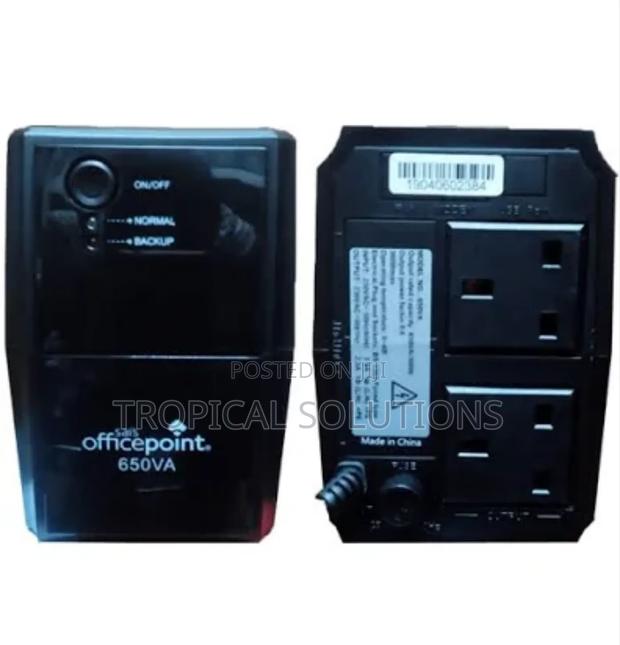 Office Point Back Up Ups 650va Black - thumbnail 5