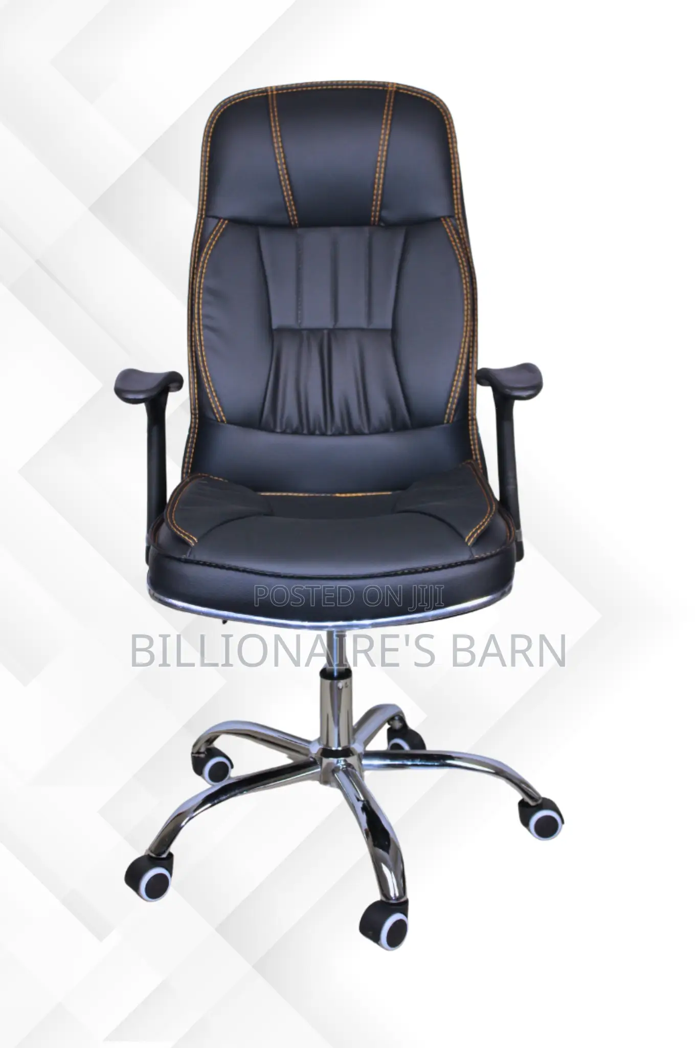 Office Chairs; Black Simple Leather Chair