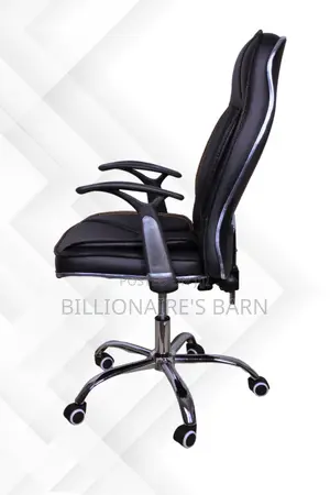 Office Chairs; Black Simple Leather Chair