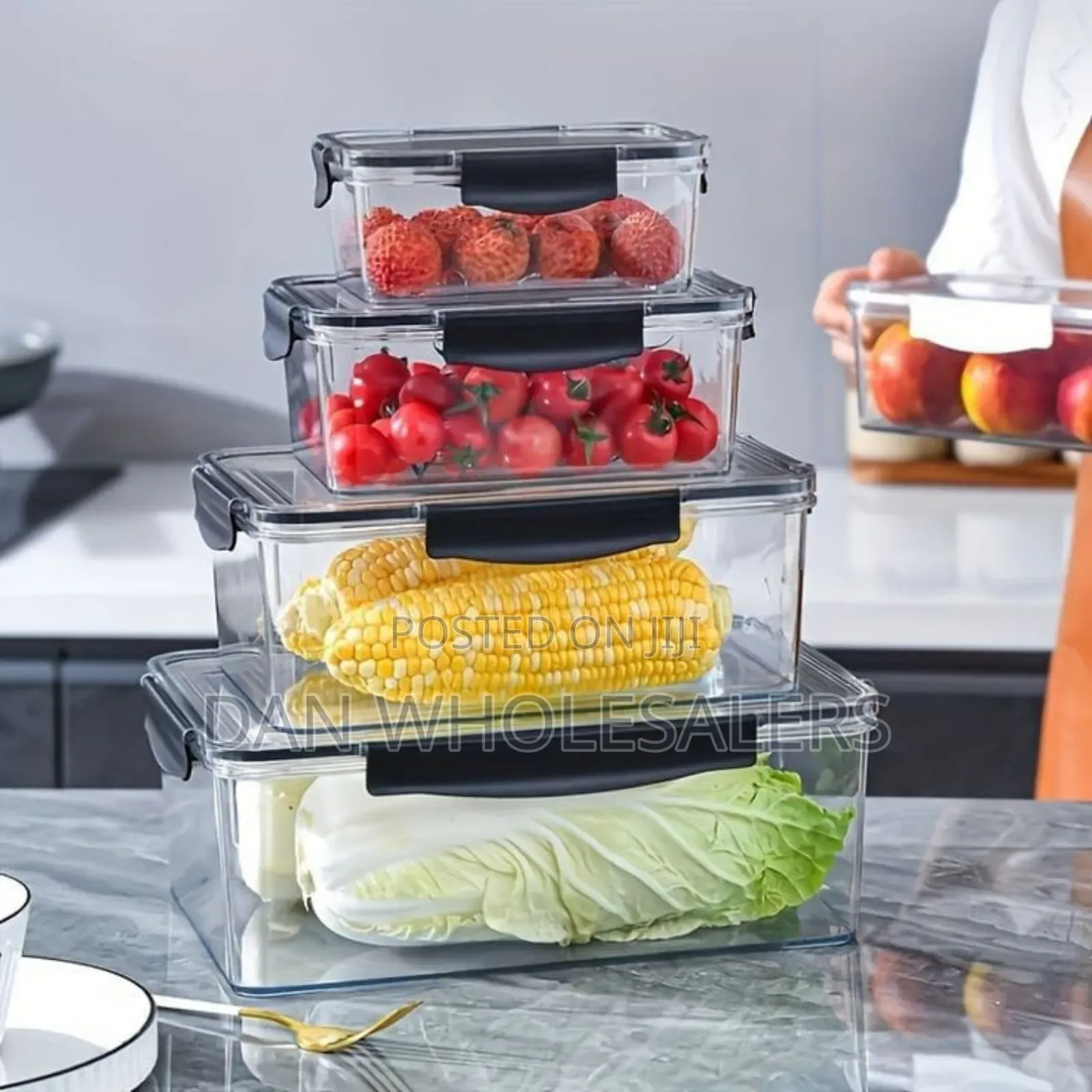 4pcs Food Storage Containers
3800ml,2280ml,1300ml,540ml