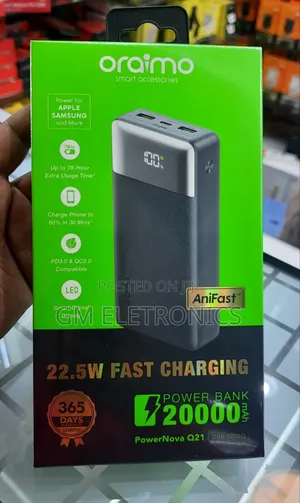 22.5mah Fast Charging Oraimo Opb-7200q Powerbank.