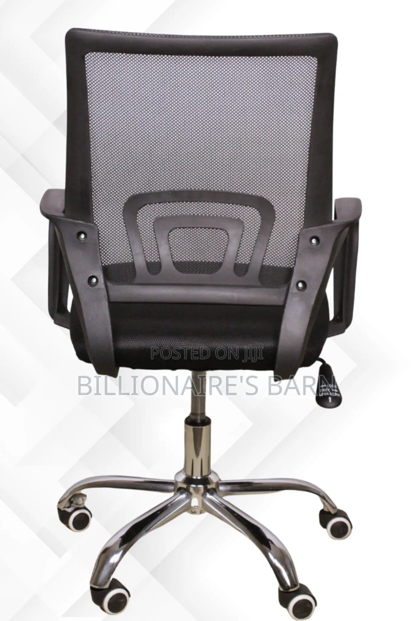 Office Chair; Secretarial Office Chair With Mid-Back Black