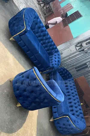 Royal Blue Chesterfield Velvet Sofa