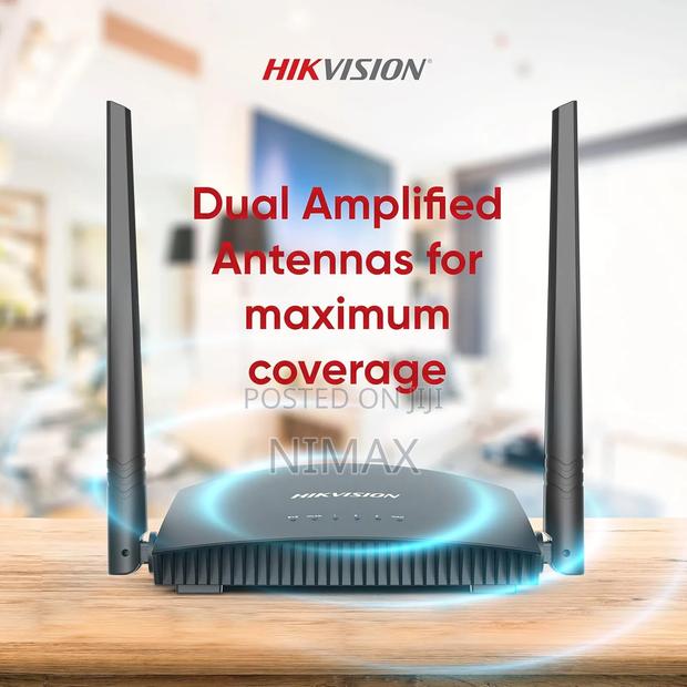 Hikvision 2.4 300mbps Network Wireless Dual Antennas Router - thumbnail 2