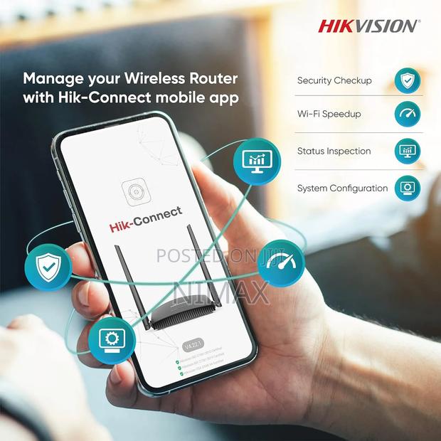 Hikvision 2.4 300mbps Network Wireless Dual Antennas Router - thumbnail 5