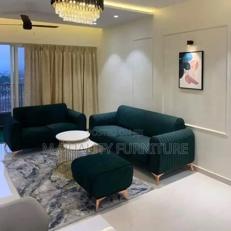 Jungle Green Sofa Sets With Ottoman