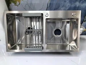 Frencia Silver/ Antique Double Bowl Kitchen Sink
