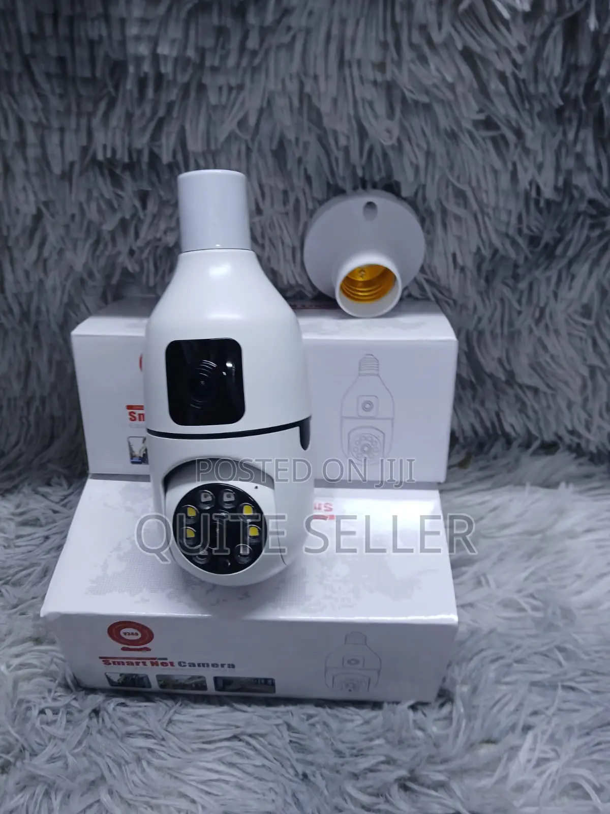 Dual Lens Dual Screen View Wifi Bulb Home Camera