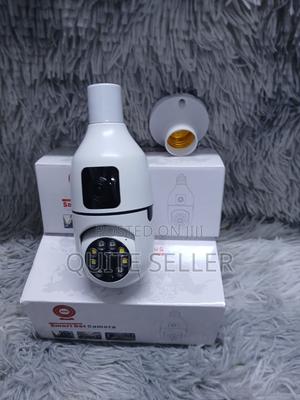 Dual Lens Dual Screen View Wifi Bulb Home Camera - thumbnail 2