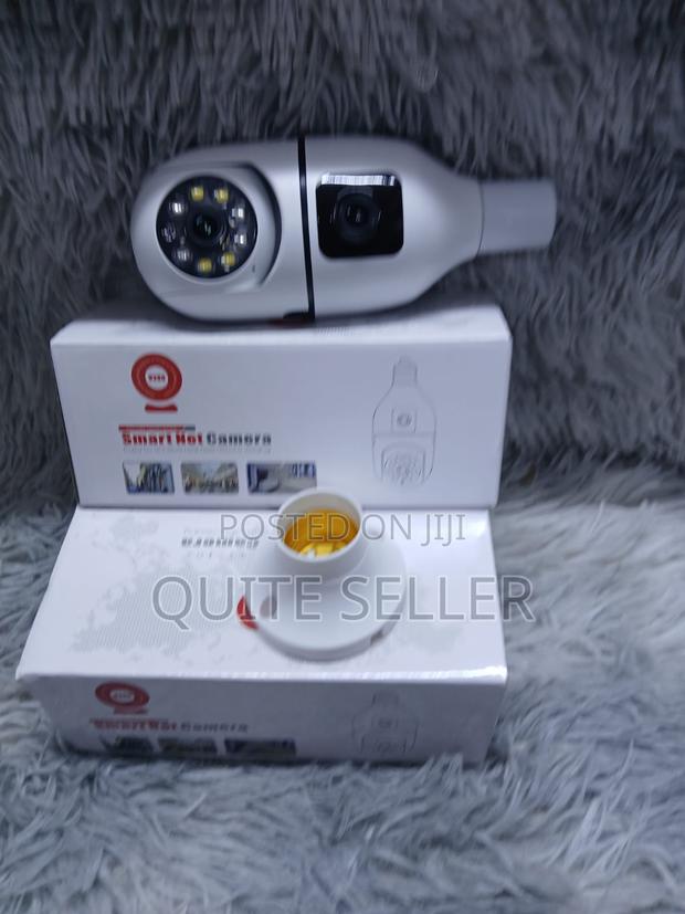 Wifi Bulb PTZ Dual Lens V380 Nanny Survelliance Camera