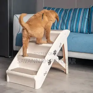 Nonslip Stylish Foldable Cat Dog Stairs, Beige