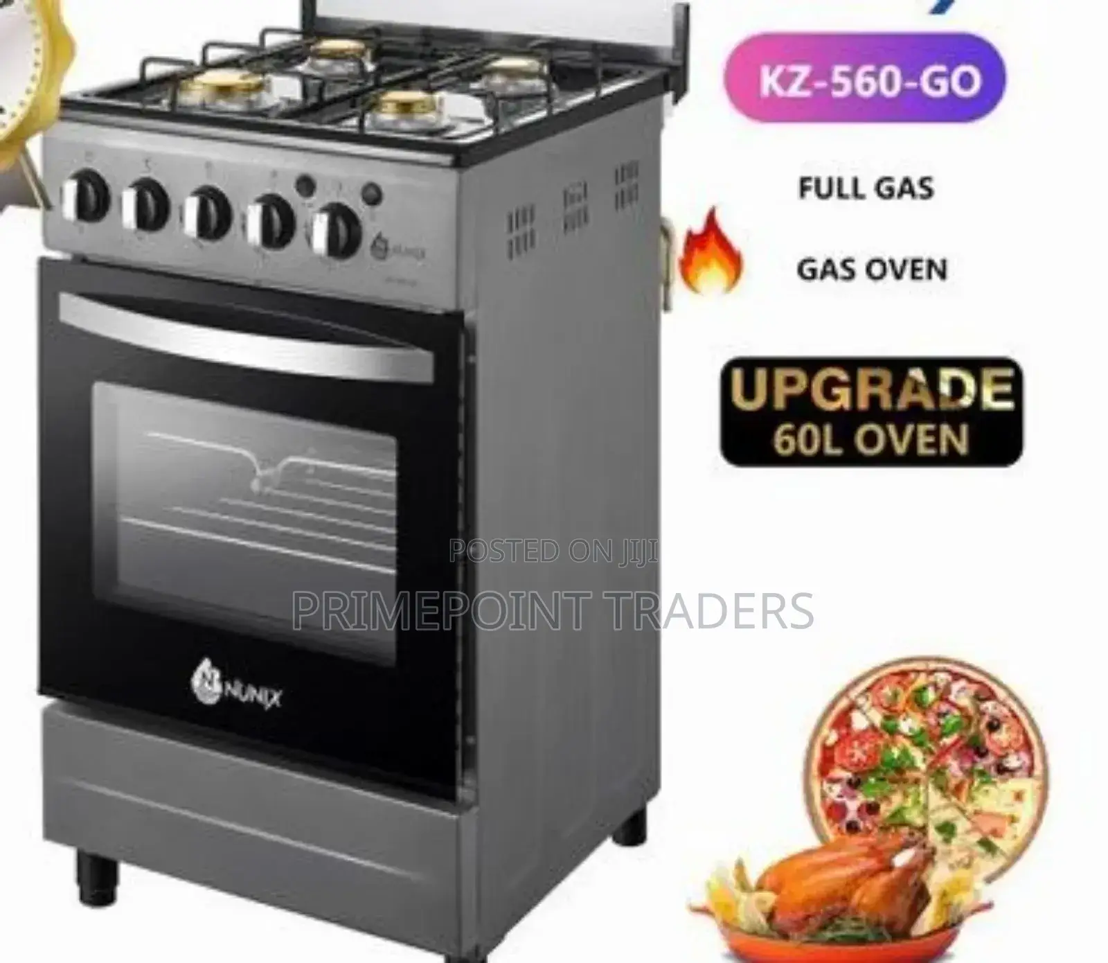 Nunix Kz560-Go 50x55 All-Gas Cooker