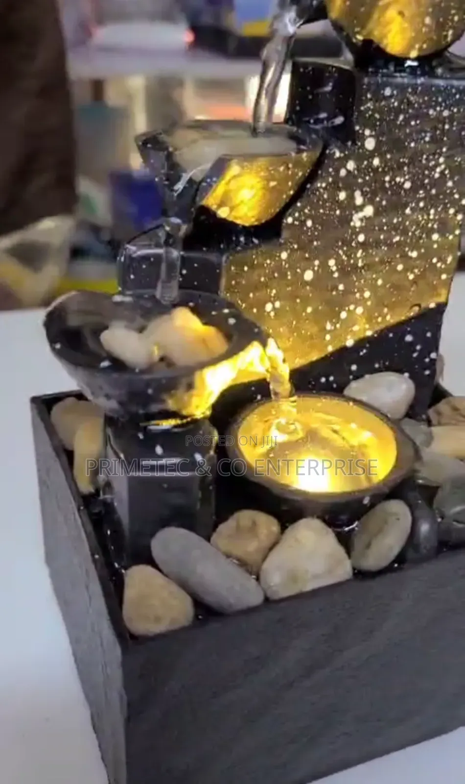 Tabletop Waterfall Decoration With Led Lights 