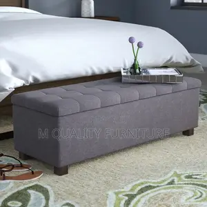 Gray Demure 2 Seater Ottoman