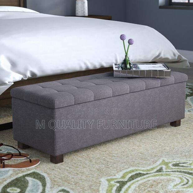 Gray Demure 2 Seater Ottoman