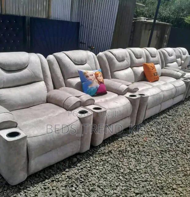 Hancrafted Soft 7 Seater Semi Recliner Sofa Set 3,2,1,1