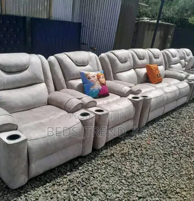 Hancrafted Soft 7 Seater Semi Recliner Sofa Set 3,2,1,1