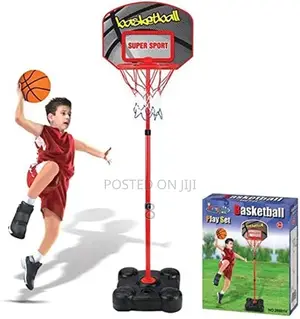 Height Adjustable Kids Basketball Hoop Set