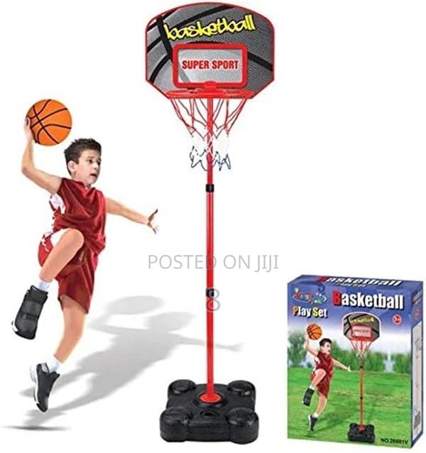 Height Adjustable Kids Basketball Hoop Set