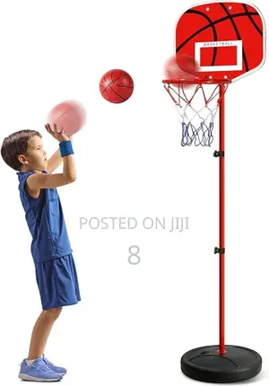 Height Adjustable Kids Basketball Hoop Set