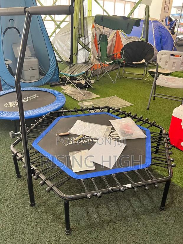 Space-Saving Mini Trampoline With Handle - main view