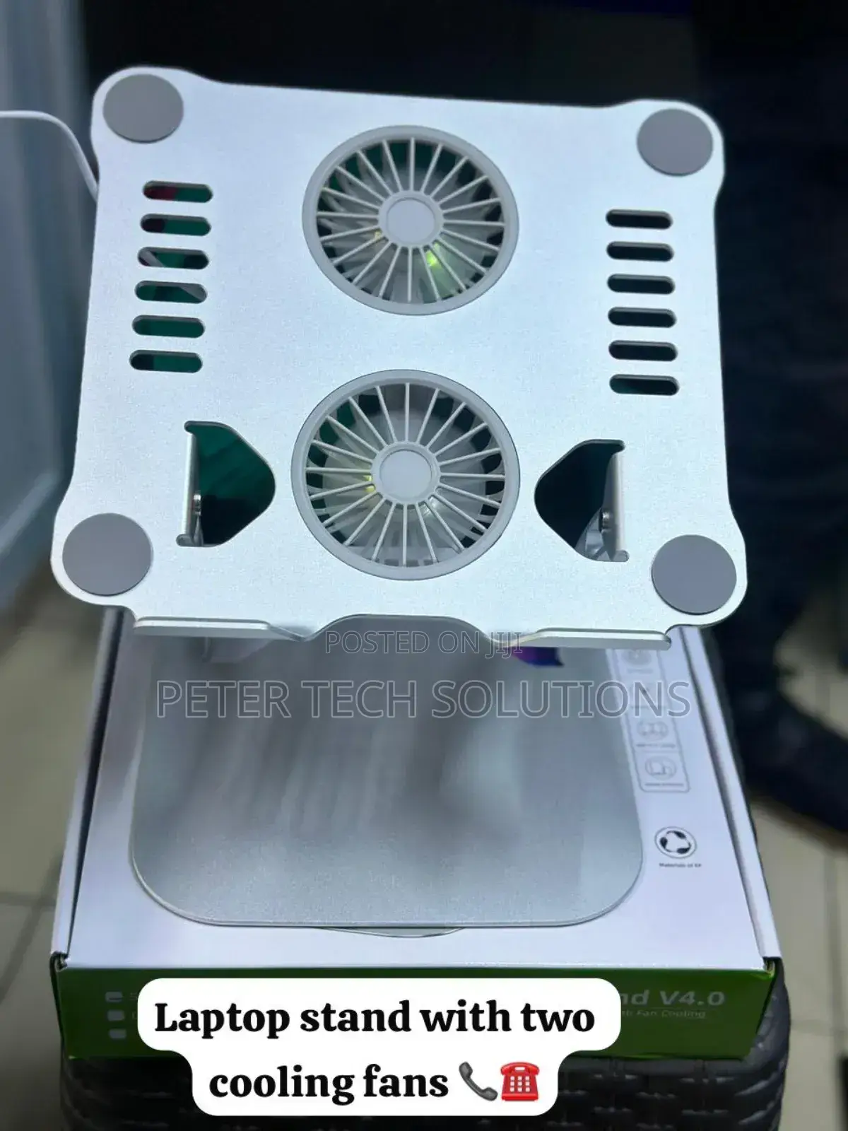 Foldable Laptop Cooling Stand Anti-Slip With 2 Cooling Fan