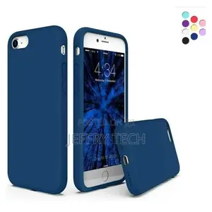 Na Premium Navy Silicone Rubber Case for iPhone Se 2020