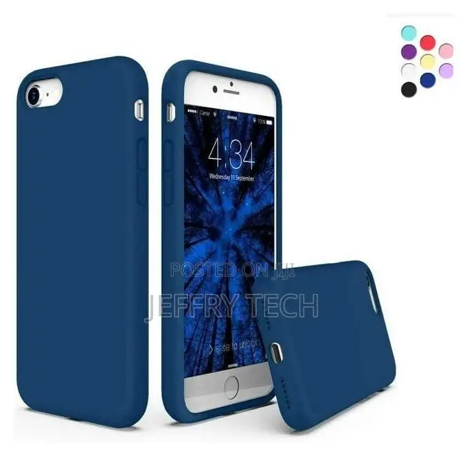 Na Premium Navy Silicone Rubber Case for iPhone Se 2020