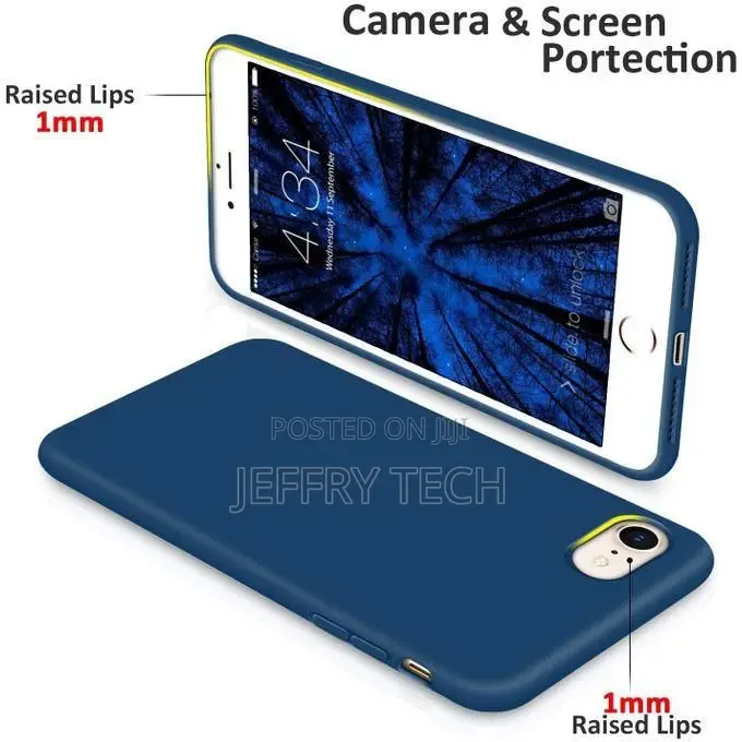 Na Premium Navy Silicone Rubber Case for iPhone Se 2020