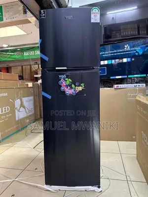 Von 247 Liters Double Door Refrigerator No Frost Dark Inox