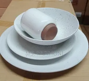 White Speckled/ Dotted Dinner Set