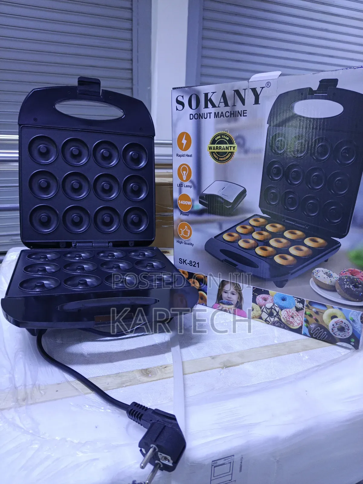 Sokany 12 Slots Sk-821 Non Stick Donut Maker Machine