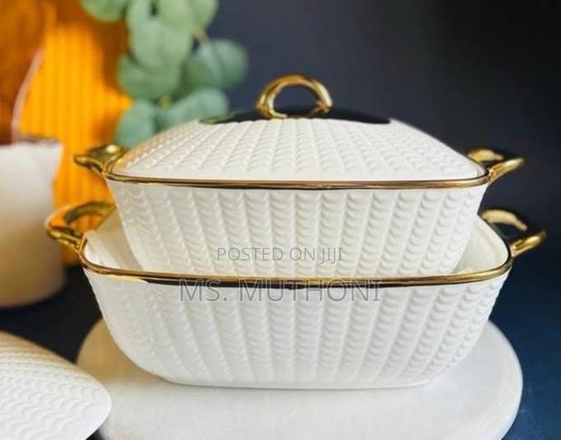 2pcs Ceramic Serving Dishes / Casserole - thumbnail 2