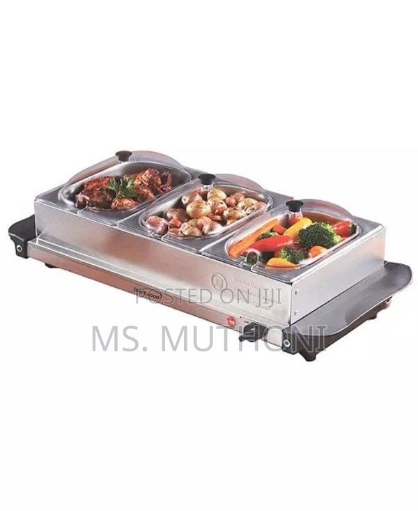 Electric 3 Pan Buffet Server Warming Tray - main view