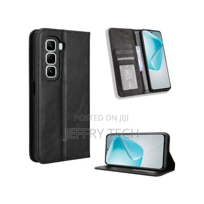 Leather Flip Cover Case for Infinix Hot 50 Pro+ (Iiohijihoio