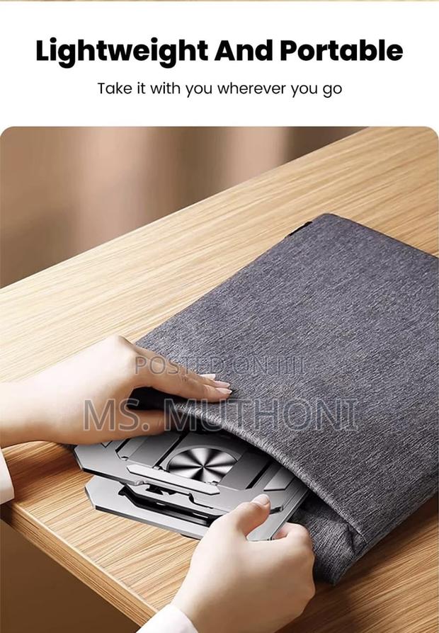 Tablet Stand Adjustable Foldable Desktop Stand (360 Rotation - thumbnail 3