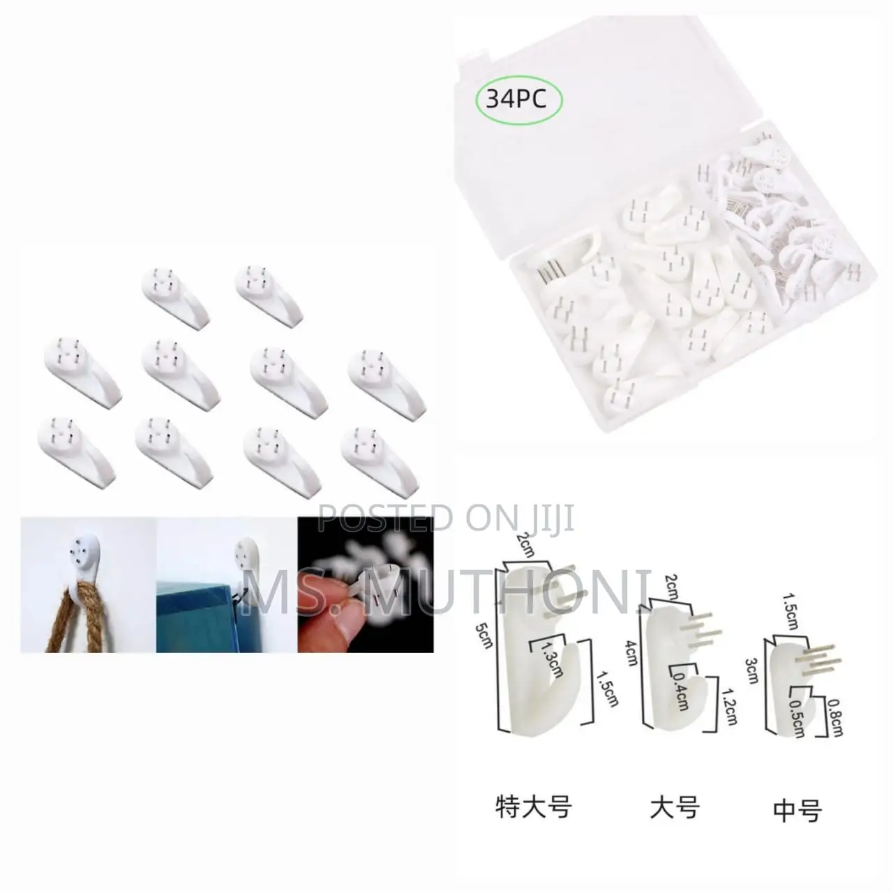 34 Piece Hooks