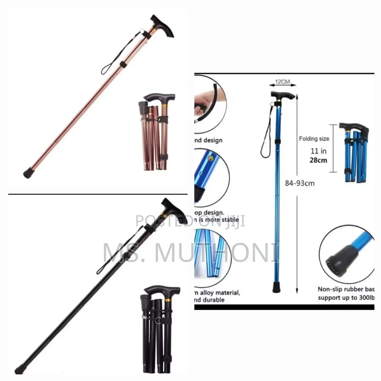 Foldable Walking Stick (83-95 Cm )