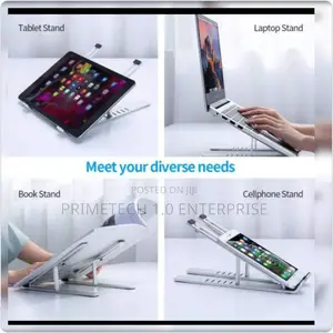 Foldable Adjustable Metallic Laptop Stand