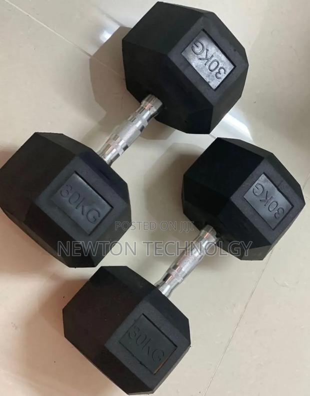 30kgs Hexagon Dumbbells - main view