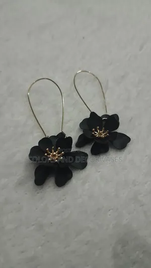 Black Loop Earings In Stock