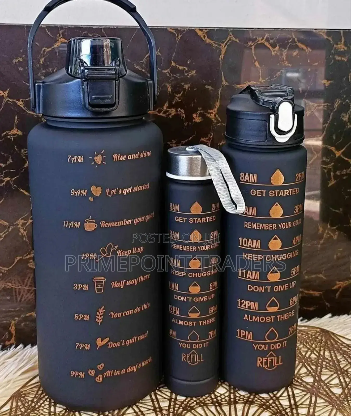 3pcs Motivational Water Bottle