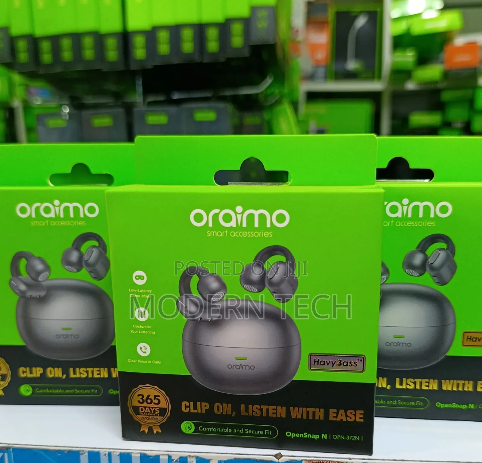 Oraimo Opensnap N Clip-on Bluetooth Wireless Earbuds