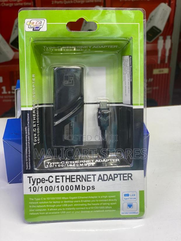 Type-C to Rj45 Gigabit Ethernet Adapter Usb-C To1000mbps
