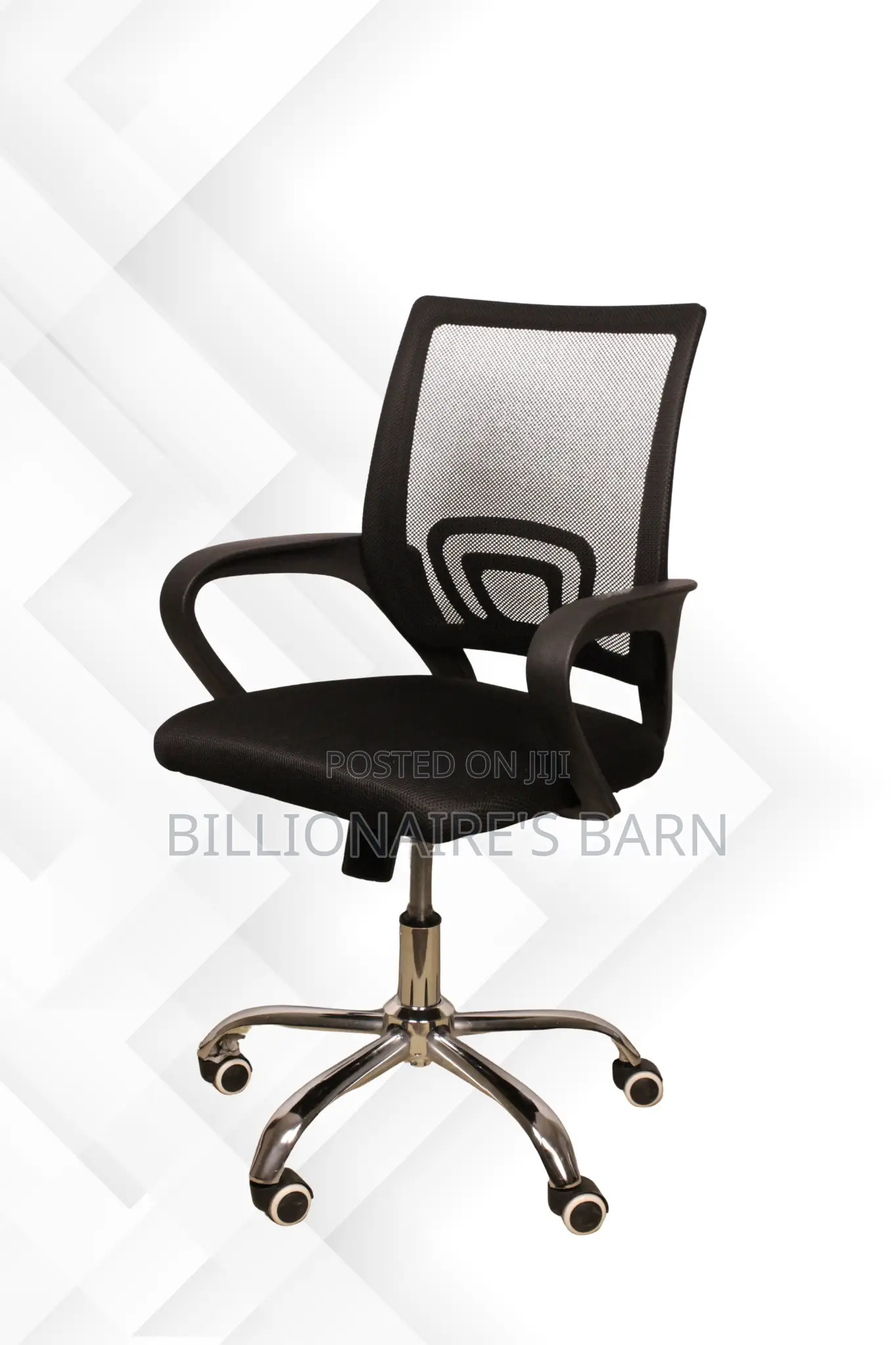 Office Chair; Captain Swivel Secretarial Mesh Black