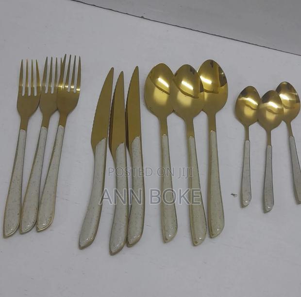 *24pcs Luxury Cutlery Gold Set Stainless Now Available  - thumbnail 3