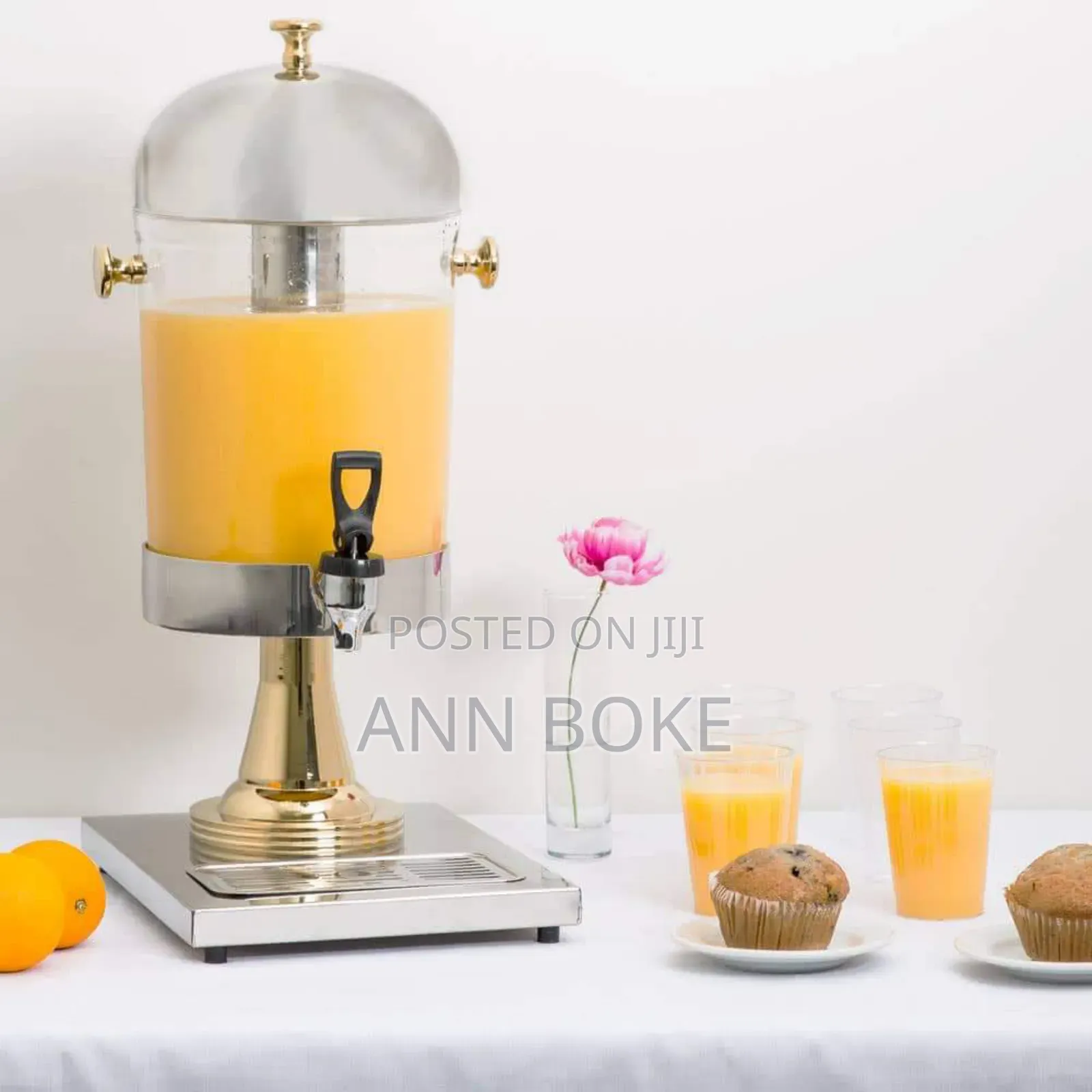 Restocked 
*Triple Acrylic Juice Dispenser With Stainless