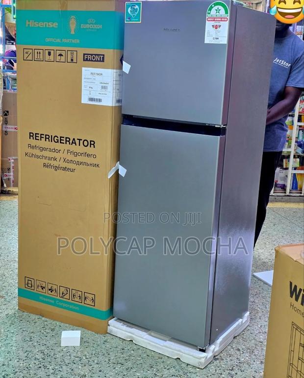 Hisense 154l Ref154dr Double Door Refrigerator – Silver - main view