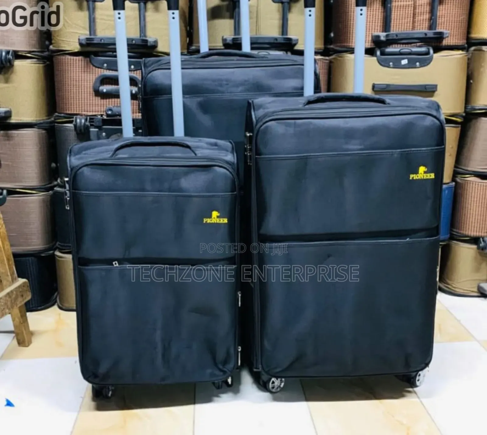 Luxurious 3 in 1 Fabric Material Trolley Travel Suitcase 