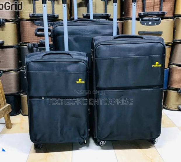 Luxurious 3 in 1 Fabric Material Trolley Travel Suitcase - thumbnail 3